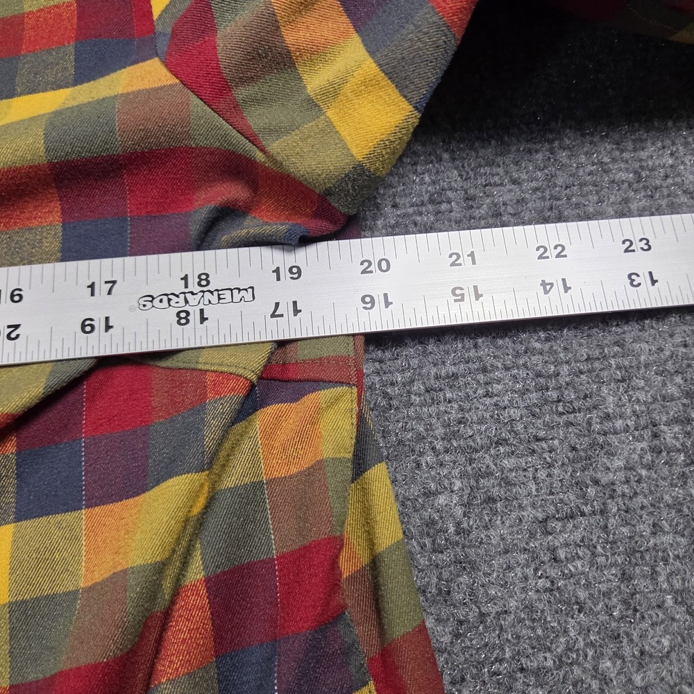 Fjallraven Specialized Shirt Womens XL Yellow Red Plaid Cycling Flannel Snap - Picture 6 of 9